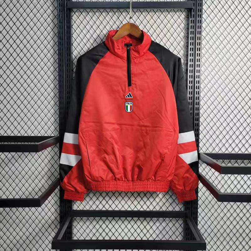AAA Quality Italy 23/24 Wind Coat - Red/Black